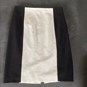 Ann Taylor Black and Bone White Pencil Skirt